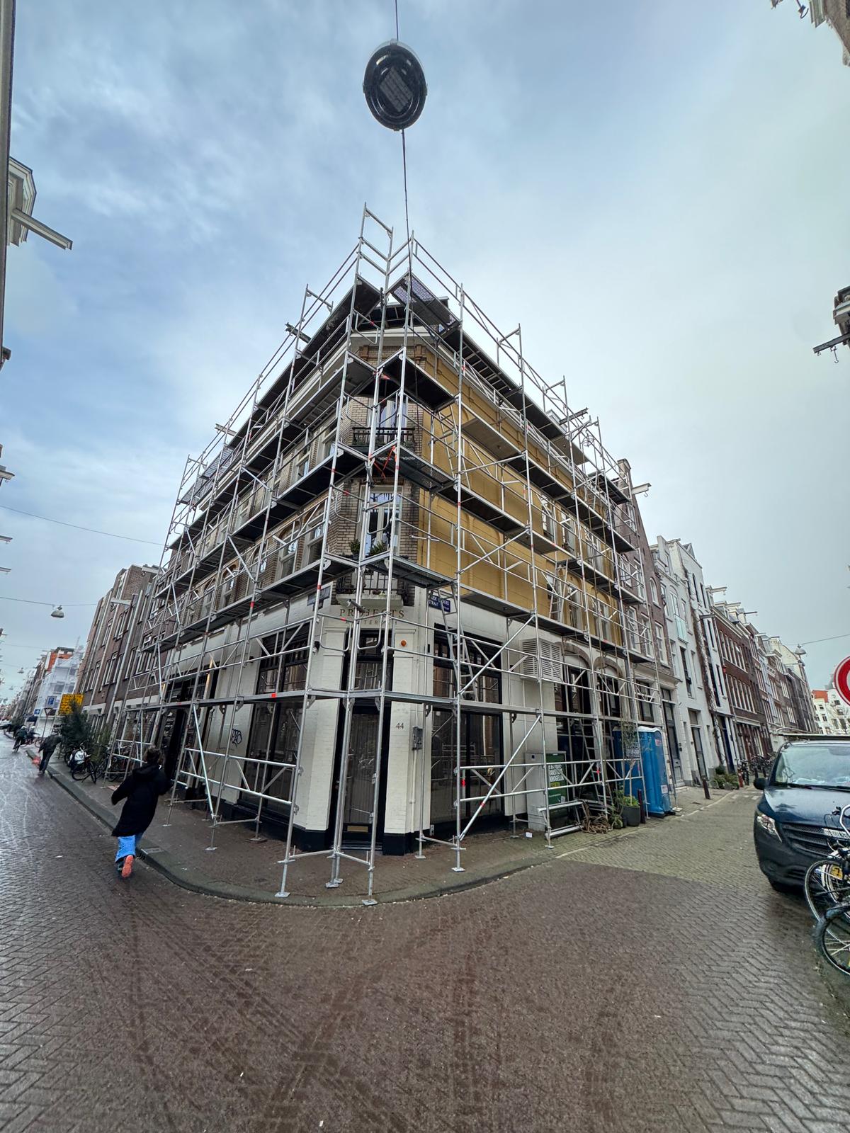 Overzichtsfoto steigerproject Eerste Looiersdwarsstraat Amsterdam